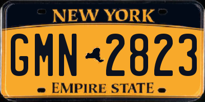 NY license plate GMN2823