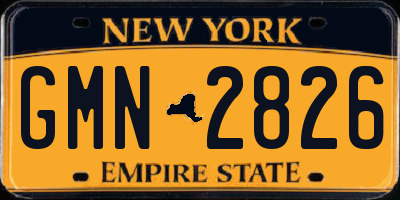 NY license plate GMN2826