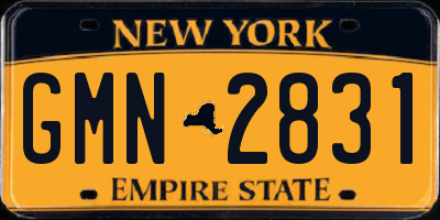 NY license plate GMN2831