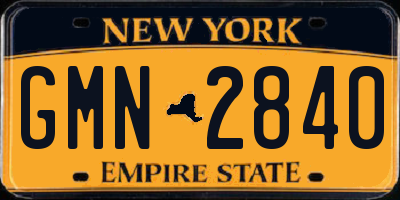 NY license plate GMN2840