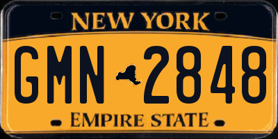 NY license plate GMN2848