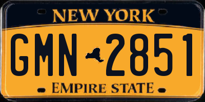 NY license plate GMN2851