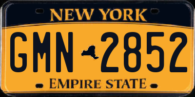 NY license plate GMN2852