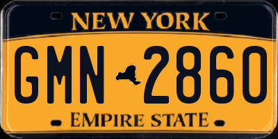 NY license plate GMN2860