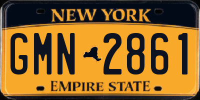 NY license plate GMN2861