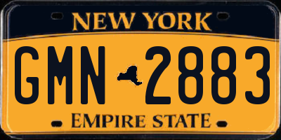 NY license plate GMN2883