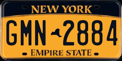 NY license plate GMN2884