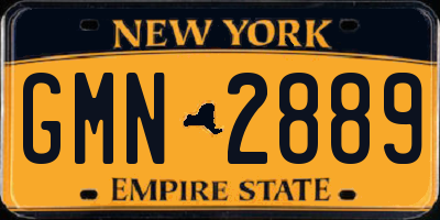 NY license plate GMN2889