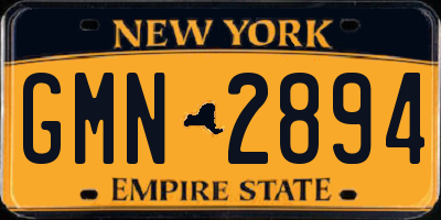 NY license plate GMN2894