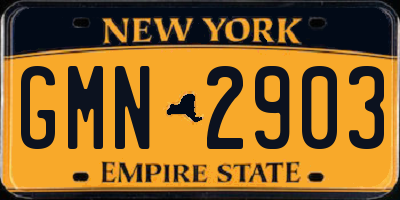 NY license plate GMN2903