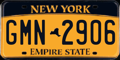 NY license plate GMN2906