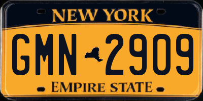 NY license plate GMN2909