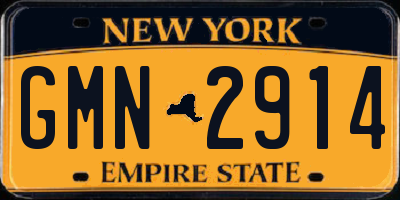 NY license plate GMN2914