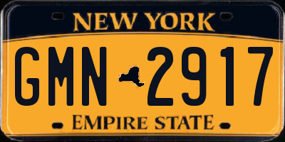 NY license plate GMN2917