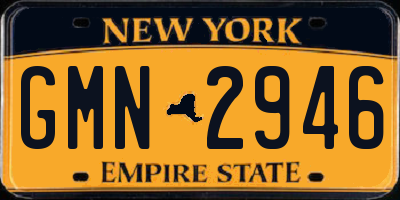 NY license plate GMN2946
