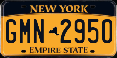 NY license plate GMN2950