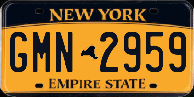 NY license plate GMN2959