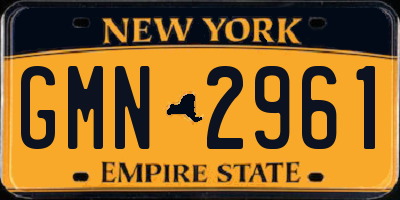 NY license plate GMN2961