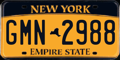 NY license plate GMN2988