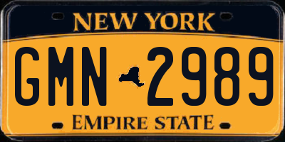 NY license plate GMN2989