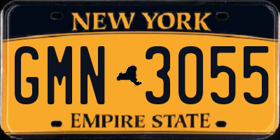 NY license plate GMN3055