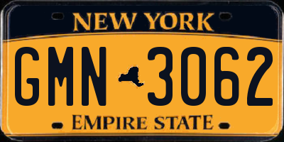 NY license plate GMN3062