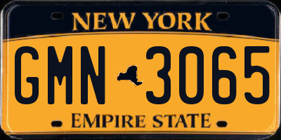 NY license plate GMN3065