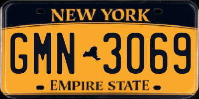 NY license plate GMN3069