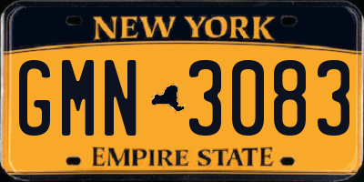 NY license plate GMN3083