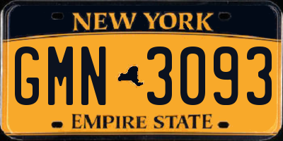 NY license plate GMN3093