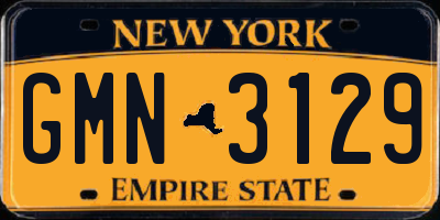NY license plate GMN3129