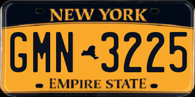 NY license plate GMN3225