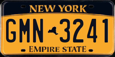 NY license plate GMN3241
