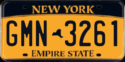 NY license plate GMN3261