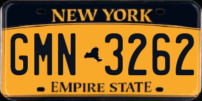 NY license plate GMN3262