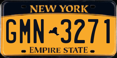 NY license plate GMN3271