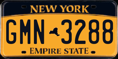 NY license plate GMN3288