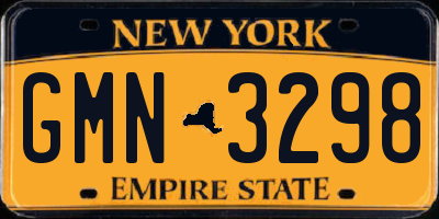NY license plate GMN3298