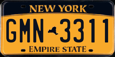 NY license plate GMN3311