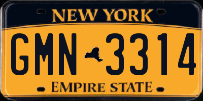 NY license plate GMN3314