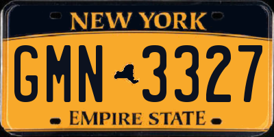 NY license plate GMN3327
