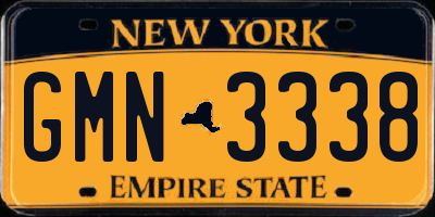 NY license plate GMN3338