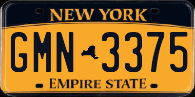 NY license plate GMN3375
