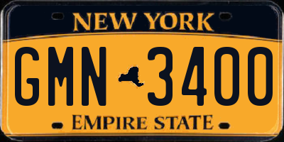 NY license plate GMN3400