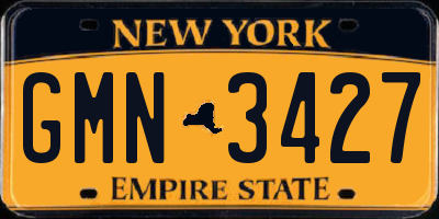NY license plate GMN3427