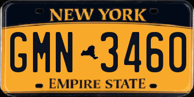 NY license plate GMN3460