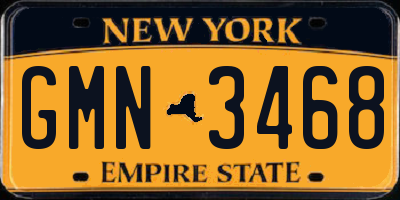 NY license plate GMN3468