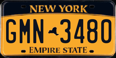 NY license plate GMN3480