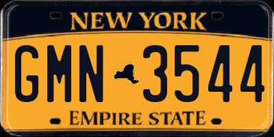 NY license plate GMN3544