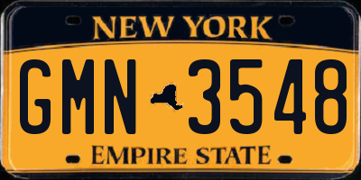 NY license plate GMN3548